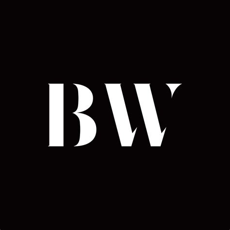 Bw Logo Letter Initial Logo Designs Template 2767590 Vector Art At Vecteezy