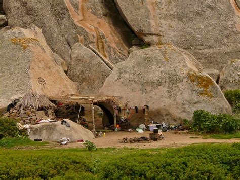 Hippie Cave On The Coast Of Valle Di Luna Capo Testa Sardinia Italy