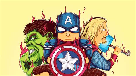 Little Avengers 4k thor wallpapers, superheroes wallpapers, hulk wallpapers, hd-wallpapers ...