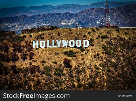 Lighted Hollywood Signage During Daytime Free Stock Images And Photos