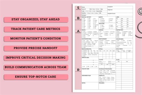 Sbar Nursing Report Sheet Icu Brain Sheet Med Surg Nurse Brain Report