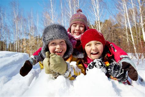 Kids Playing In Snow Stock Photos Royalty Free Kids Playing In Snow