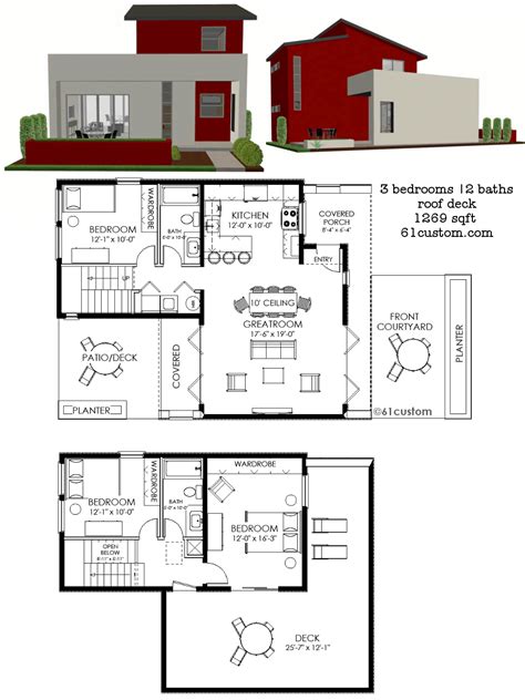 Contemporary Small House Plan 61custom Contemporary And Modern House Plans