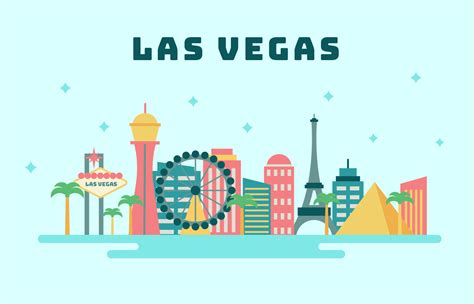 Las Vegas Skyline Vector Art Icons And Graphics For Free Download