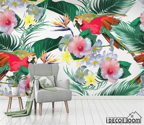 Tropical Flowers Plants Rainforest Wallpaper Wall Murals