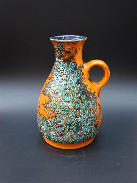 Rare Seventies Jasba Vase Vintage German Ceramic Wgp Mid Etsy