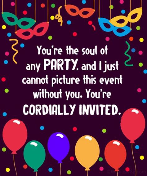 Party Invitation Messages Party Invitation Examples And Ideas 2022