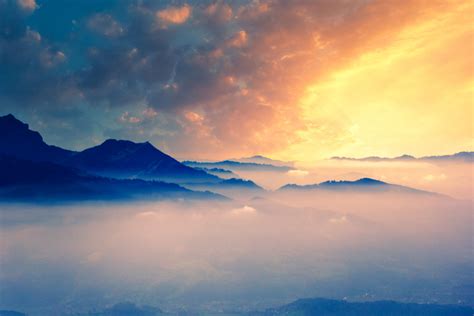 Fog Mountains Clouds 5k Wallpaperhd Nature Wallpapers4k Wallpapers