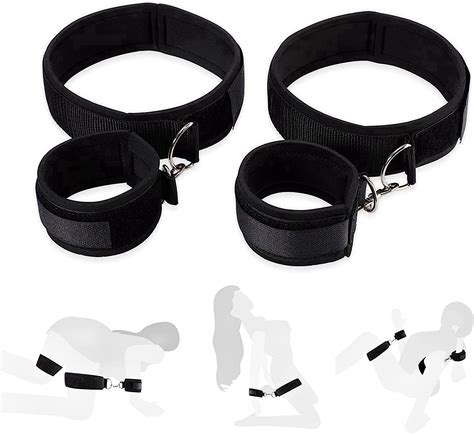 Adult Couple Sex Restraints Set Wrist And Ankle Tied Together Cuffs And Restraints