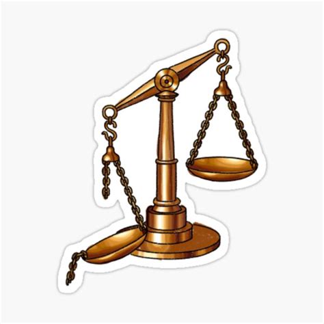 Broken Scales Of Justice Sticker For Sale By Jc Stickers Redbubble