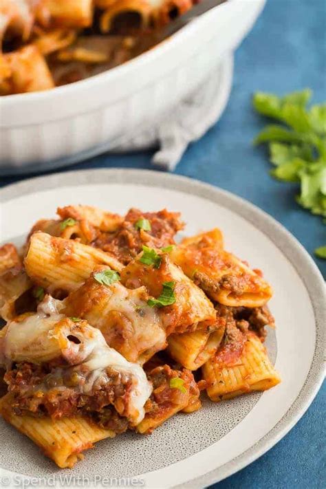Maybe you would like to learn more about one of these? Baked Rigatoni Pasta {Easy Freezer Meal!} - Spend With Pennies