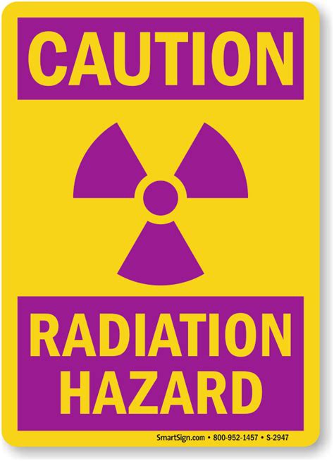 Radiation Hazard Caution Signs Radiation Warning Signs Sku S 2947