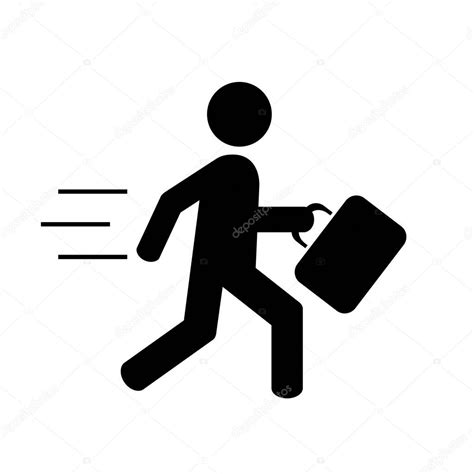 Businessman rushing to work icon — Stock Vector © Arcady #147486817