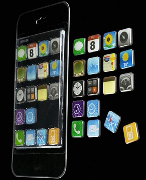 Fridge Magnets Look Like Iphone Icons Slashgear