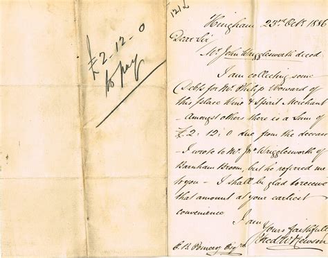 Letter From Frederick W Newson Solicitors Clerk Hingham Flickr