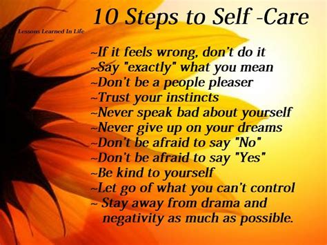 11 Steps To Self Care Quotes And Sayings