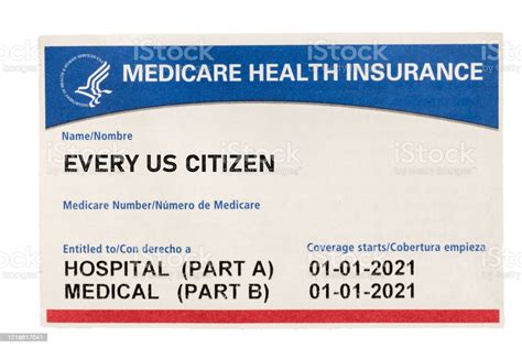 You'll get your red, white, and blue medicare card in the mail 3 months before your 25th month of disability. Usa Medicare Health Insurance Card For Us Citizens Isolated Against White Background Stock Photo ...