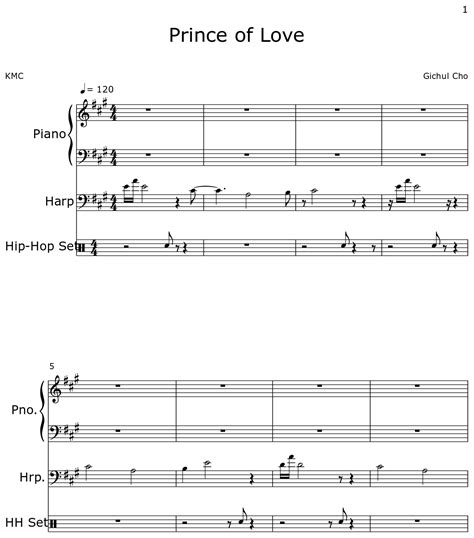 Prince of Love - Sheet music for Piano, Harp, Hip-Hop Set