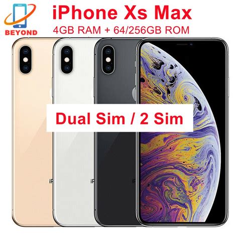 Apple Iphone Xs Max Dual Sim A2104 65 Ram 4gb Rom 64256gb Smartphone