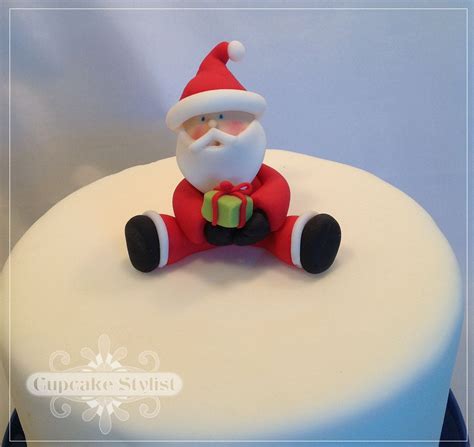 Fondant Santa Claus Cake And Cupcake Topper Etsy Christmas Cupcake