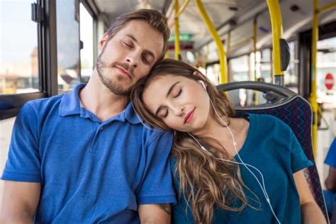 160 Commuter Sleeping People Traveling Bus Stock Photos Pictures