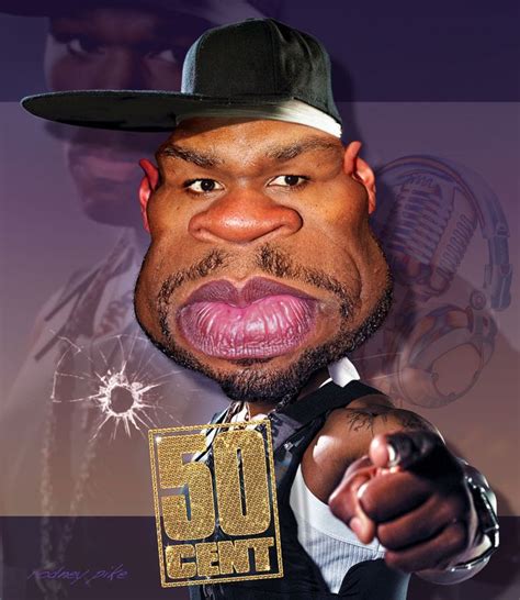 Rapper 50 Cent Celebrity Caricatures Funny Caricatures Caricature