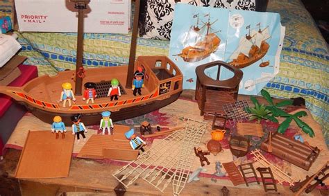 Playmobil Pirate Ship Parts Lot Over 40 Piece Pirates And More Guc
