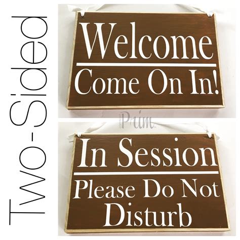 Buy Prim And Proper Decor Two Sided In Session Please Do Not Disturb