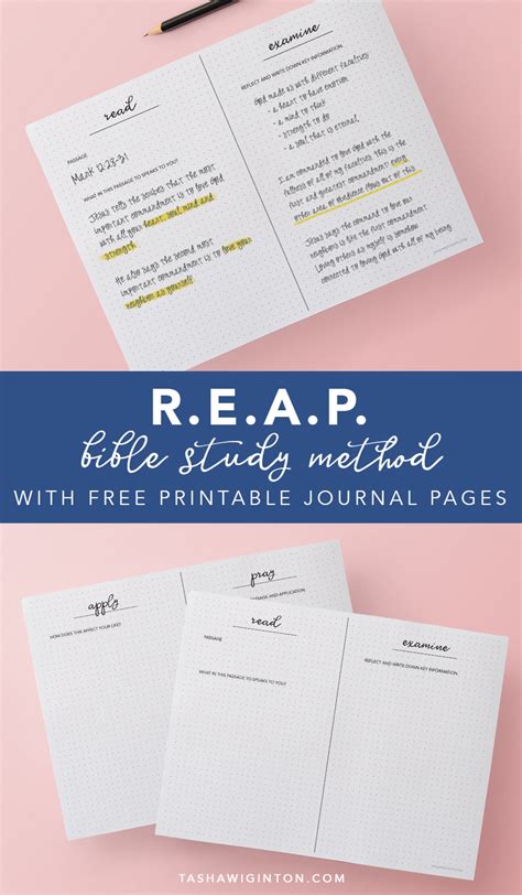 A Quick Guide To The Reap Bible Study Method And A Free Printable Tasha