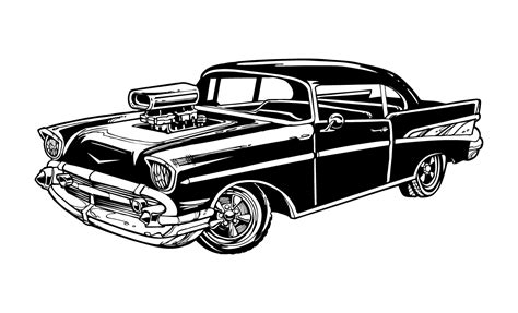5 Hot Rod Car Vector Art Images - Volkswagen Beetle, Vintage Car Vector