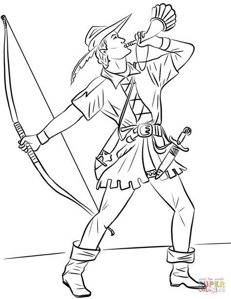 Robin Hood coloring page | Free Printable Coloring Pages