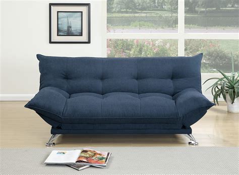F7899 Navy Convertible Sofa Bed By Poundex