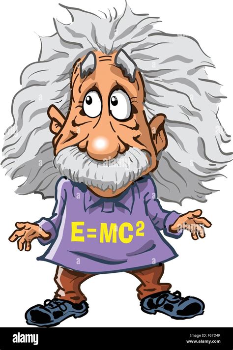 Cartoon Illustration Of Albert Einstein Stock Vector Image And Art Alamy