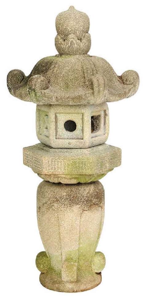 Japanese Carved Stone Garden Lantern