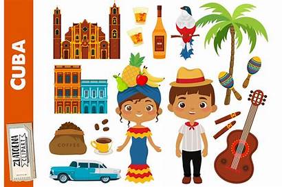 Cuba Clip Clipart Travel Havana Designs Illustrations