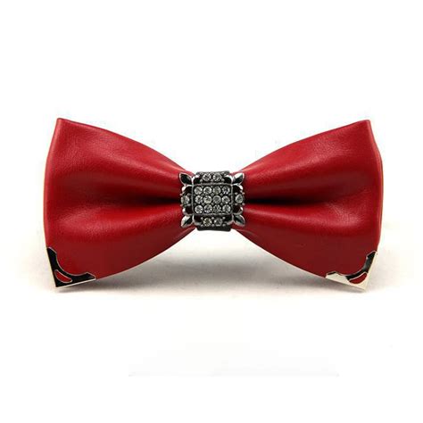 buy mantieqingway pu leather bow ties for mens suits solid color collar bowtie