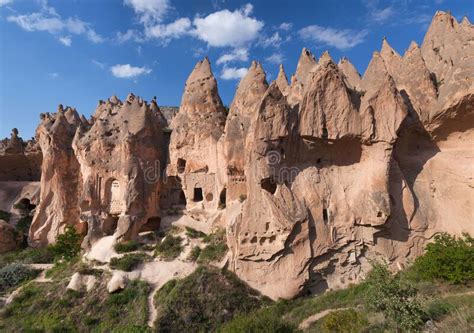 Unique Geological Formations In Zelve Valley Cappadocia Central