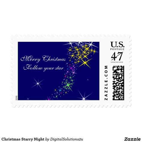 Christmas Starry Night Postage Stamp Self Inking Stamps Stamp Ink
