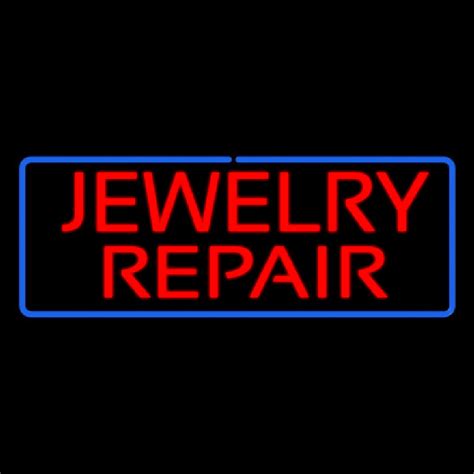 Custom Red Jewelry Repair Diamond Border Neon Sign Usa Custom Neon