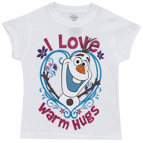 Frozen Olaf I Love Warm Hugs Animated Movie Juvenile Girls T Shirt Tee 1382 Seknovelty