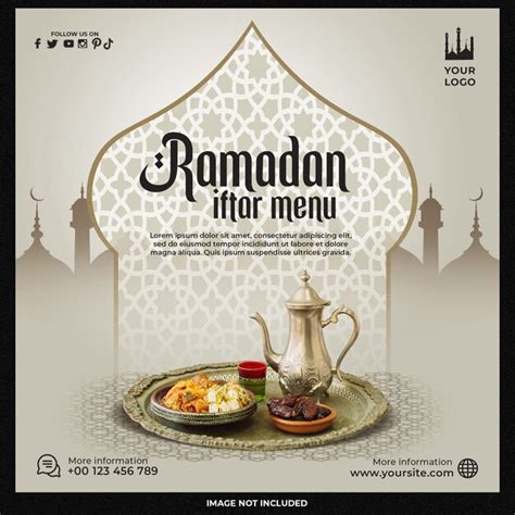 Premium Psd Ramadan Iftar Menu Social Media Template