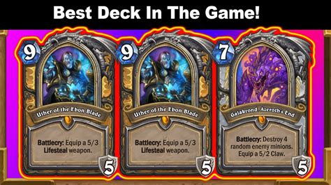 Best Deck In The Game Double Dk Paladin Hero Cards Priest Fractured In