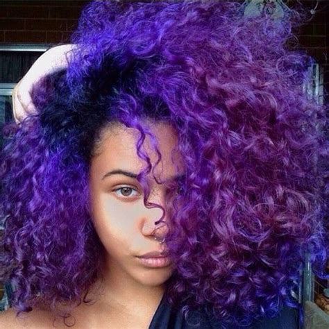 Purple Ombre Curls Curly Hair Styles Natural Hair Styles Dyed