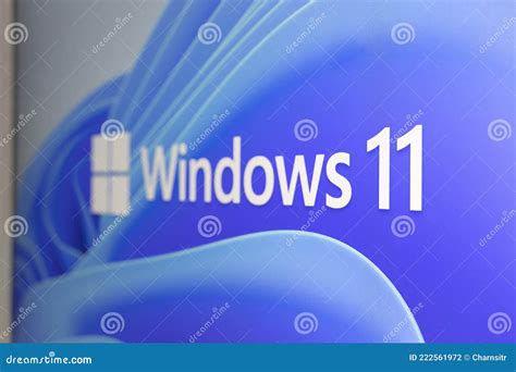 The New Microsoft Windows 11 Logo On Computer Screen Editorial