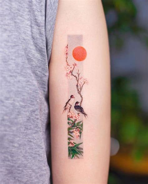 Rectangular Tattoos Reveal Body Art Inspired By Chinese Paintings