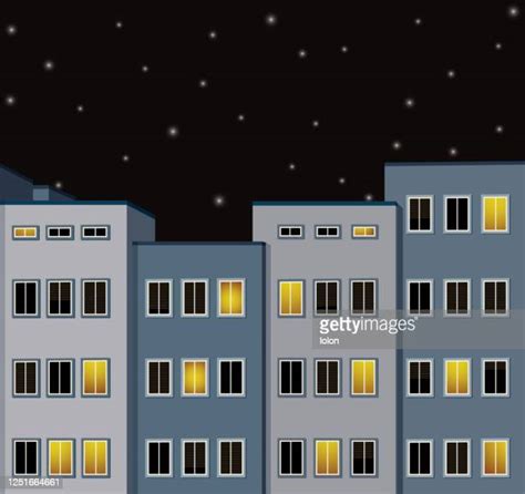 Rooftop Building Night High Res Illustrations Getty Images