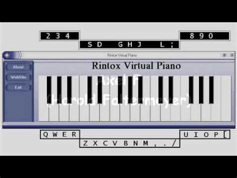 Want to learn the piano? Harold Faltermeyer - Axel F - Virtual Piano - YouTube