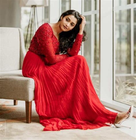 Priya Bhavani Shankar Looks Resplendent In A Scarlet Chiffon Gown