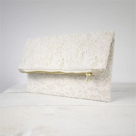 Ivory Lace Purse Lace Wedding Clutch Bridesmaid Lace Clutch Etsy