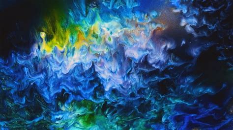 Premium Photo Fluide Liquide Art Acrylic Oil Paints Texture Backdrop